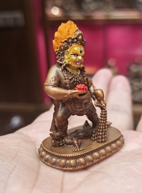 黑财神/五色财神/黄财神/赞拉色波/赞巴拉5cm紫铜随身佛佛堂摆件