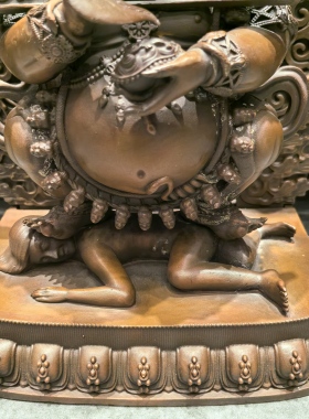 宝帐怙主/红棒玛哈嘎拉/大黑天/玛哈嘎拉/34cm红铜萨迦派佛像