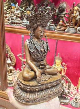 觉沃佛/觉悟佛/佛陀像/释迦佛/佛祖像/23cm紫铜佛像梵天造像摆件