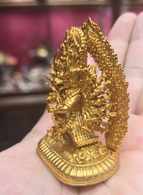 独雄/独勇大威德/大威德/大威德金刚/6cm金铜佛像梵天造像摆件