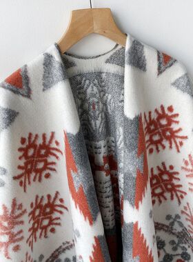 定制logo披肩仿羊绒韩版旅游外搭女款百搭保暖开衫秋冬斗篷