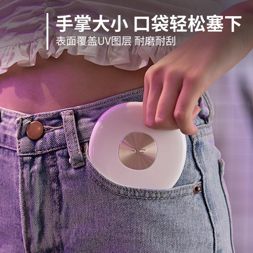 斐色耐随身小镜子手持带灯智能补光便携式折叠放大led化妆镜礼物 - 图1