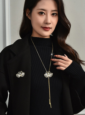 项链名芭百搭时尚毛衣链女