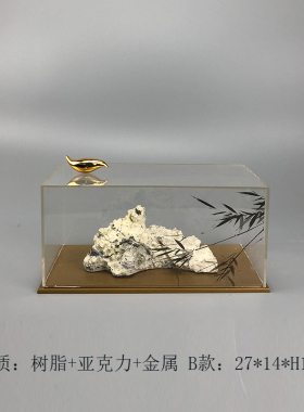 现代新中式创意亚克力摆件二件套创意样板房间电视柜酒柜软装饰i.