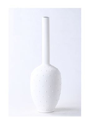 白色陶瓷落地插花器电视柜装饰品