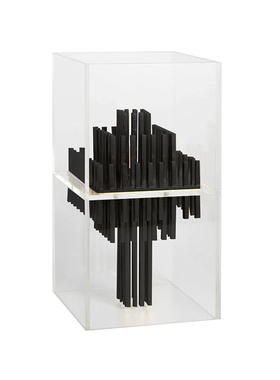 黑金立体抽象风悬浮建筑样板摆件