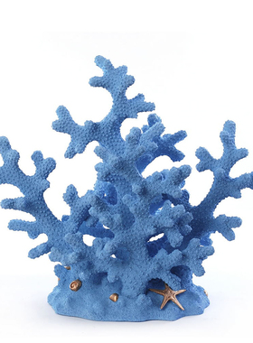 地中海风仿真汉白玉珊瑚软装饰品