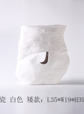 极简风波浪纹样板房间创意陶瓷