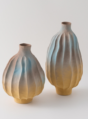 复古新中式肌理感陶瓷花瓶摆件