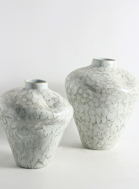 复古新中式陶瓷大花器摆件花瓶