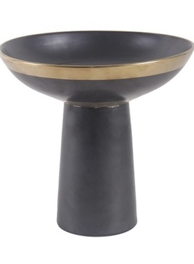 新中式风高脚金边陶瓷电视柜花器