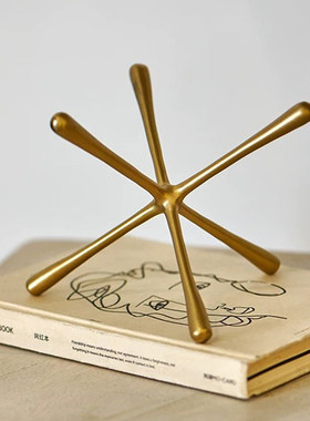 印度进口铝制复古做旧银色花瓣造型几何抽象雕塑摆件样板间装饰品