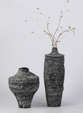 新中式复古怀旧侘寂风陶瓷花瓶