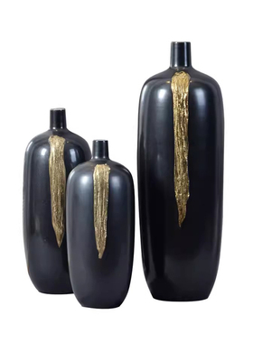 新中式风陶瓷白色鎏金软装饰品