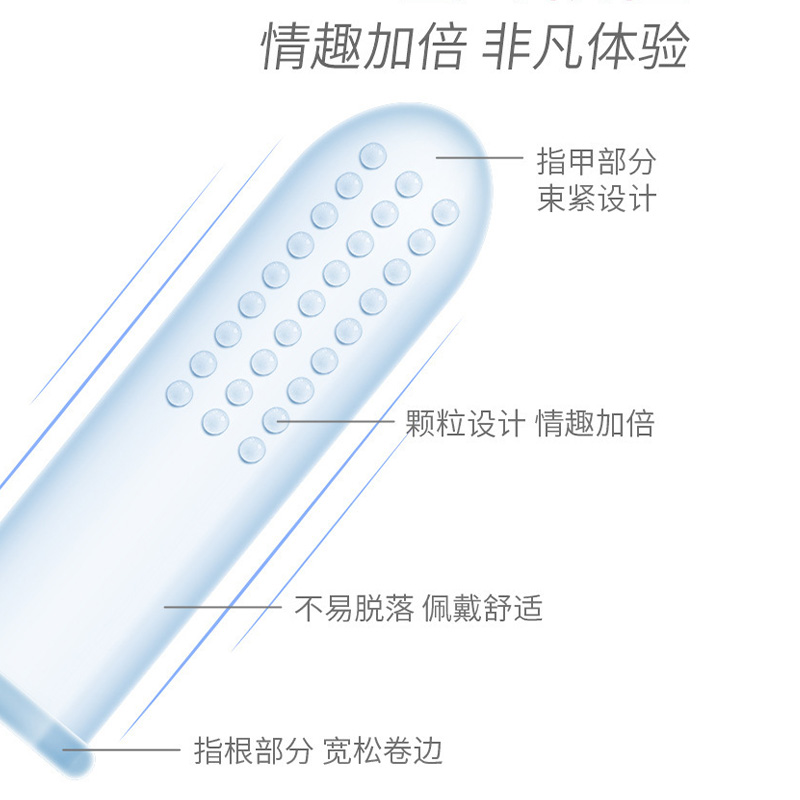 倍力乐手指套LES拉拉专用情趣性用品成人医用避孕套刺激阴蒂变态t-图1