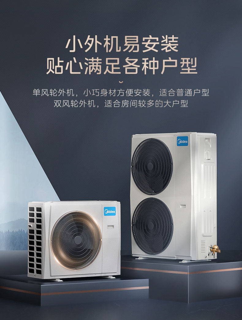 美的h160w家用中央大6匹p空调 midea美的华浪多联机