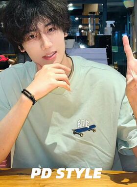 PDSTYLE黑檀木方块跑环双层叠戴