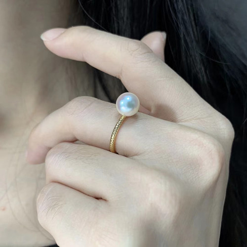 DIY配件 S925纯银时尚简单珍珠戒指空托开口指环银戒托半成品配饰 - 图3