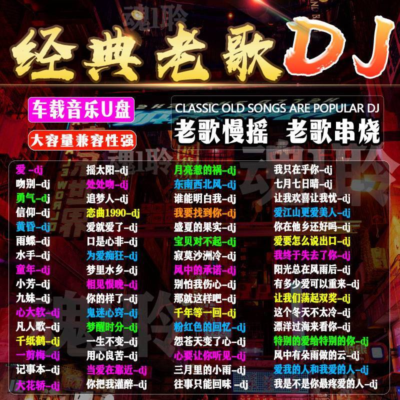 老歌DJ车载音乐U盘精选成名金曲全dj百听不腻老歌网红新唱无损MP3 - 图0