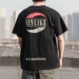 Летняя японская трендовая приятная телу футболка, короткий рукав, круглый воротник, свободный крой