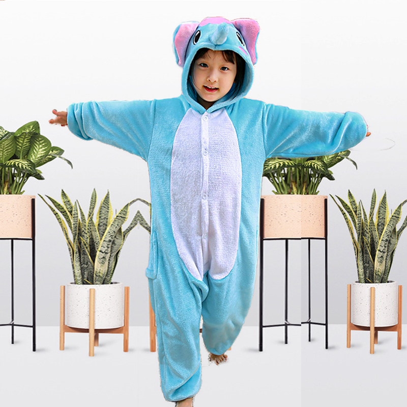 男童睡衣秋冬连体法兰绒恐龙奶牛表演服装儿童恐龙奶牛动物演出服 - 图3