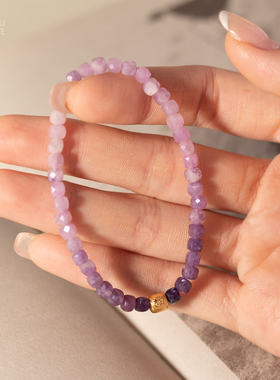由子野天然紫水晶手串叠戴手饰