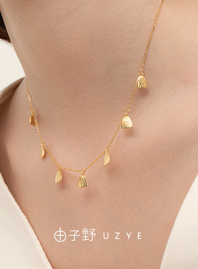 原创问心文字牌项链925银镀18K金