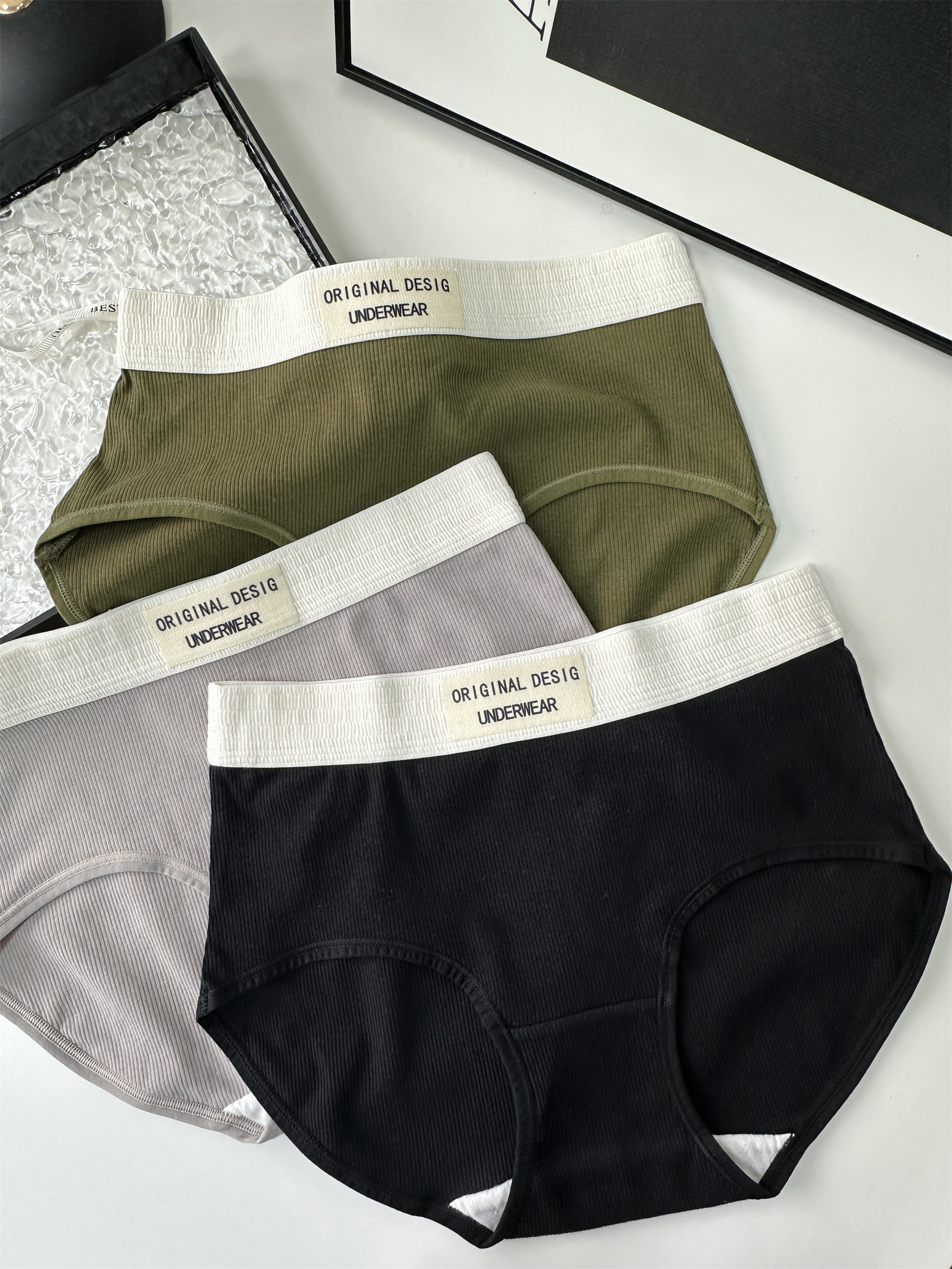 【泽衣壹品】50支棉5A简约字母印花全棉中腰宽边抗菌纯棉内裤女生,淘宝优惠券,粉丝福利购,淘宝优惠卷