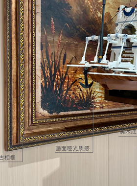 适用于乐高21356运河蒸汽船积木模型美式复古上墙展示收纳相框