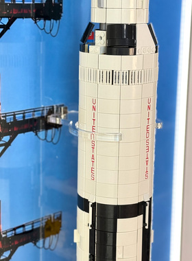 适用于乐高21309阿波罗土星5号积木火箭上墙相框创意收纳展示挂板