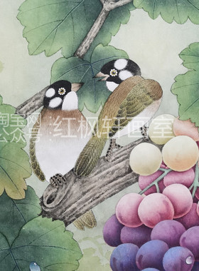 四尺斗方未裱软片定制工笔国画