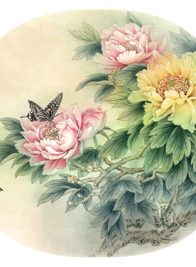 有步骤花鸟工笔画白描底稿