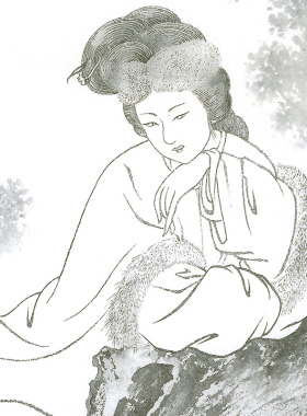 临摹王少卿工笔画白描底稿