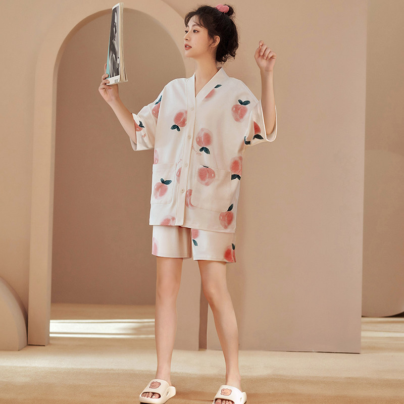 2022年新款夏季针织棉质短袖睡衣 奥美诗嘉睡衣/家居服套装