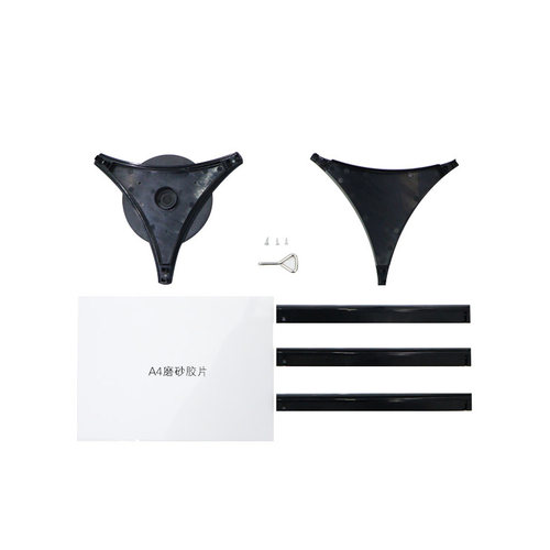 A4三面旋转展示架酒店前台台卡A5餐牌菜单广告牌银行桌面广告台签三角台牌价格展示牌桌牌酒水牌立牌宣传架 - 图1