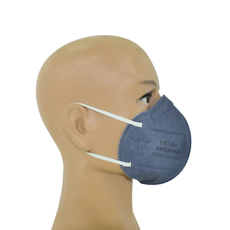 正品DYY白色灰色耳带加厚电焊防尘口罩KN95级头戴室外透气防雾霾-图1