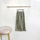 SELF retro Hong Kong style lace-up high-waisted mid-length skirt 2025 autumn new slim thin material workwear skirt 9618