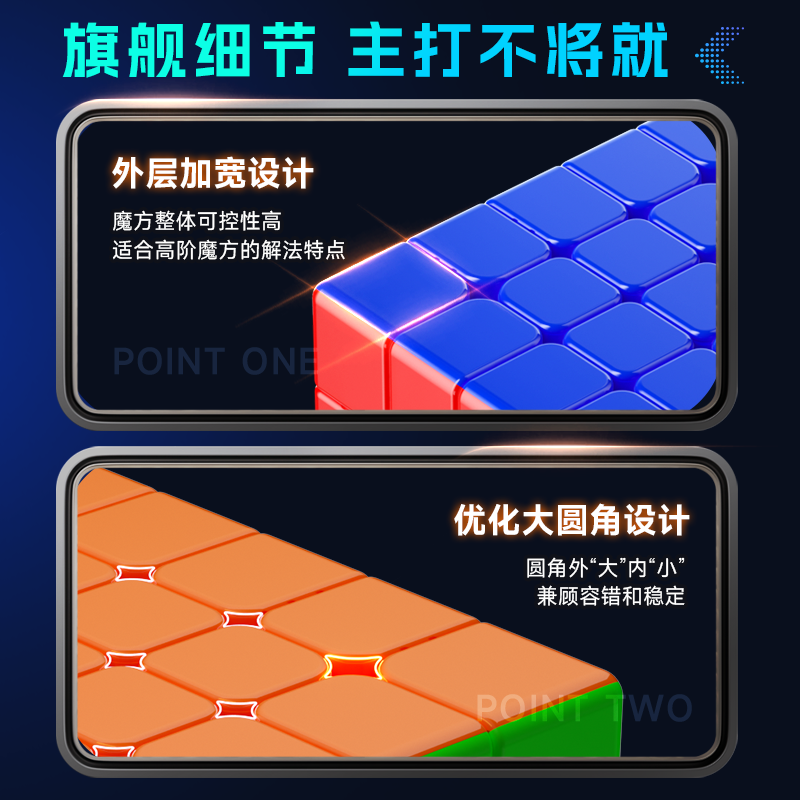 奇艺XMD鸿五阶轴心磁力高阶顺滑5阶魔方竞速比赛竞速益智儿童玩具 - 图1