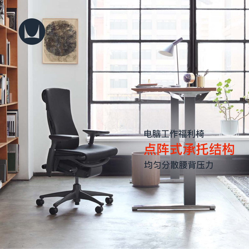 HermanMiller赫曼米勒Embody工体学椅Rhythm织物办公椅电脑椅 - 图0