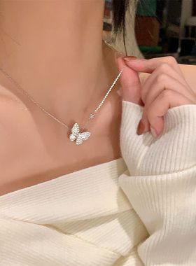 满钻蝴蝶项链~~设计感好绝~