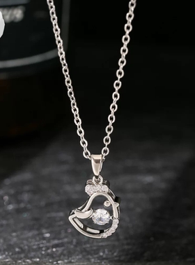 钛钢十二生肖防掉色灵动项链微镶个性颈链本命年吊坠女