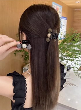 女刘海夹公主头半扎发小抓夹甜美高级感头饰