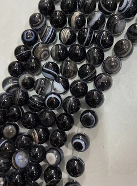 蚕丝天眼玛瑙黑玛瑙半成品散珠diy手工串珠水晶diy手工饰品隔珠