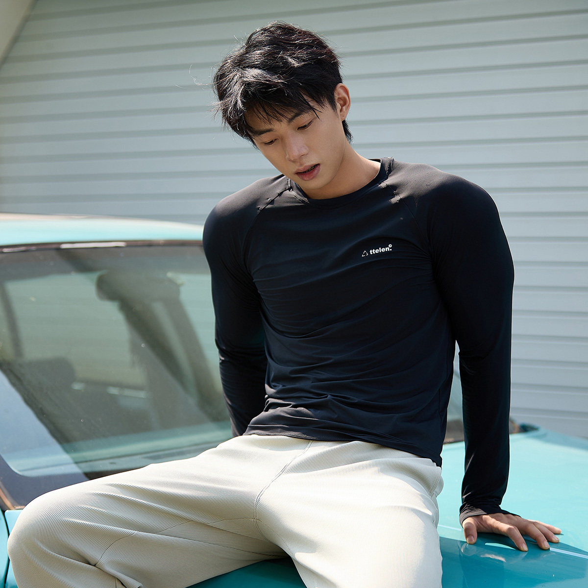ttelen. 修身弹力健身衣服男长袖T恤运动紧身打底训练速干上衣秋,淘宝优惠券,粉丝福利购,淘宝优惠卷