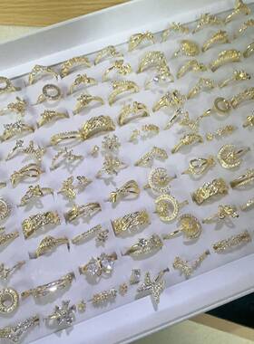 精致国风开口锆石微镶个性戒指