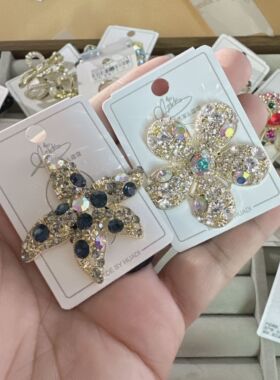 韩式气质品质货满钻水晶头饰皮筋珍珠时尚抓夹混款电镀饰品