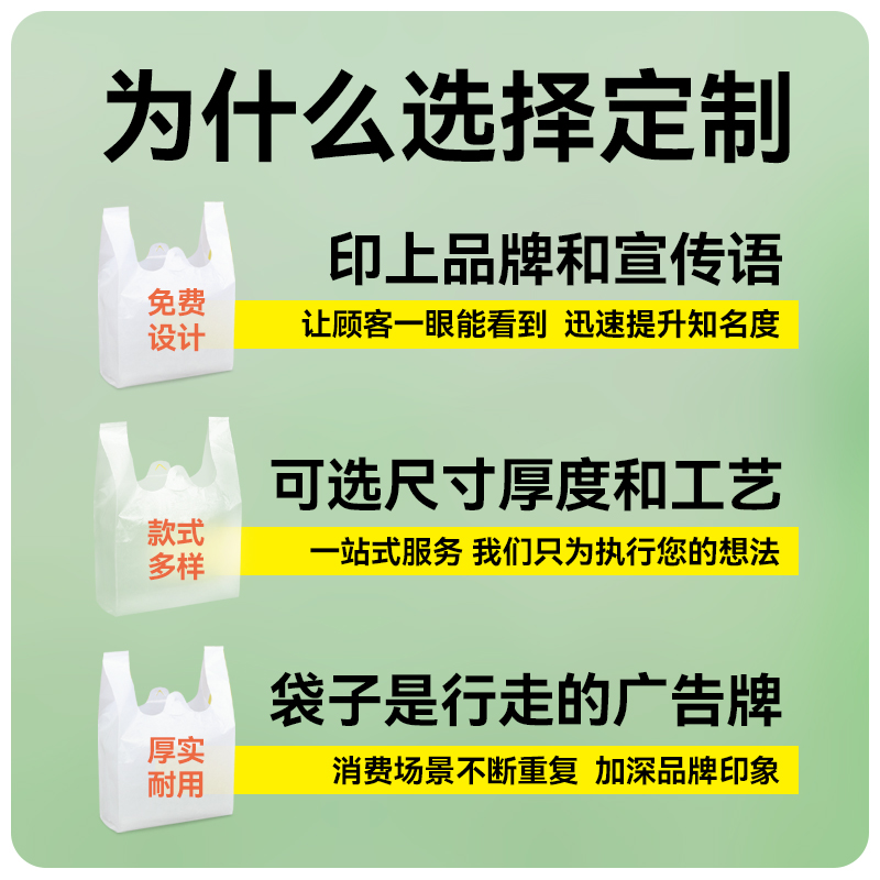 塑料袋定做LOGO批发包邮水果包装方便手提PE袋子设计广告订制印刷-图2