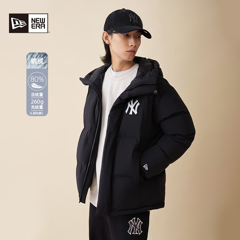 NEW ERA纽亦华秋冬MLB加厚羽绒服潮流百搭三合一羽绒外套