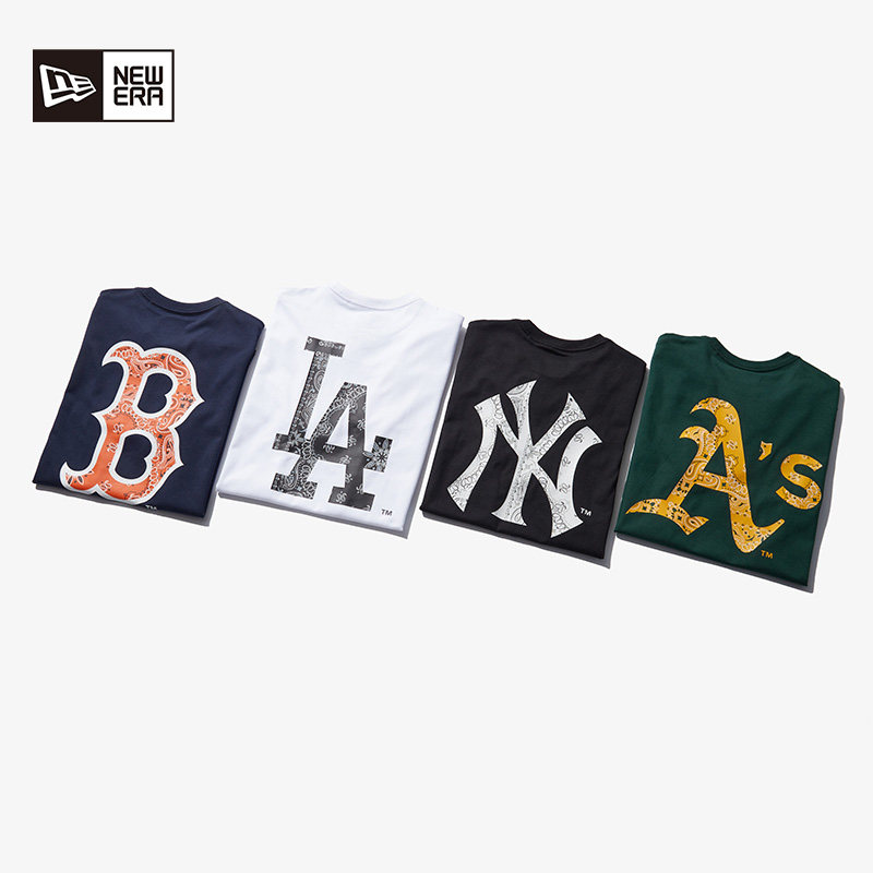 Newera纽亦华21春夏mlb腰果花棉短袖t恤男女装ny La情侣半袖 Mlb品牌 美乐淘潮牌汇
