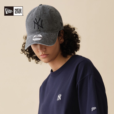 【NewEra】复古水洗做旧NY弯檐棒球帽子